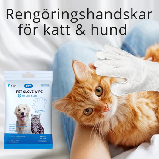 Rengöringshandskar för katt & hund